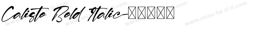 Calisto Bold Italic字体转换